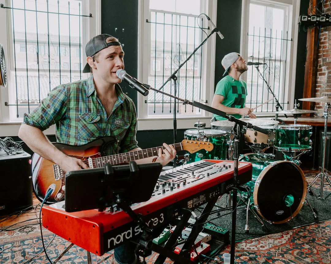 Zach Bedell performing at a wedding