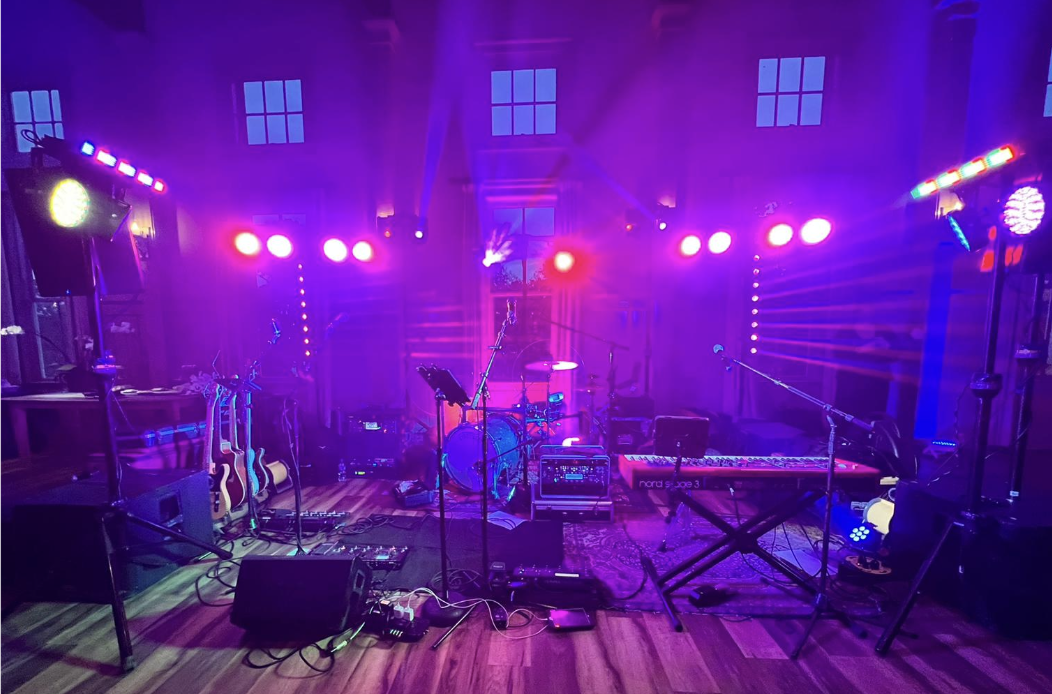 Premium lighting display at wedding reception