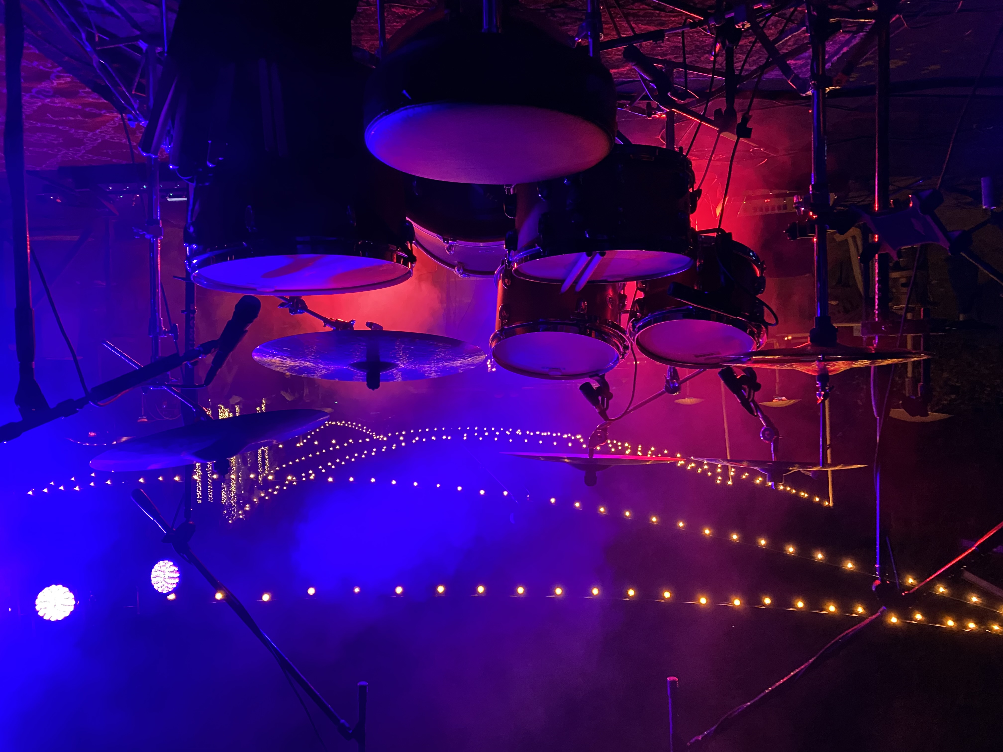 Full stage lighting production setup